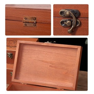 Retro Jewelry Gift Storage Box and Home Decor with Hinged Lid Torage Container