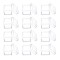 12pcs Clear Acrylic Square Cube Candy Box Treat Gift Boxes Containers for Wedding Party