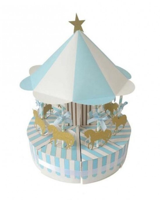 Carousels Gift Box Cake Baby Shower Candy Box Paper Wedding Birthday Party Decor