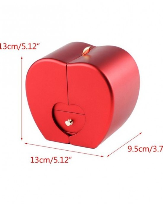 AppleShaped Jewelry Gift Box Double-Open Jewelry Storage Box Birthday Gift