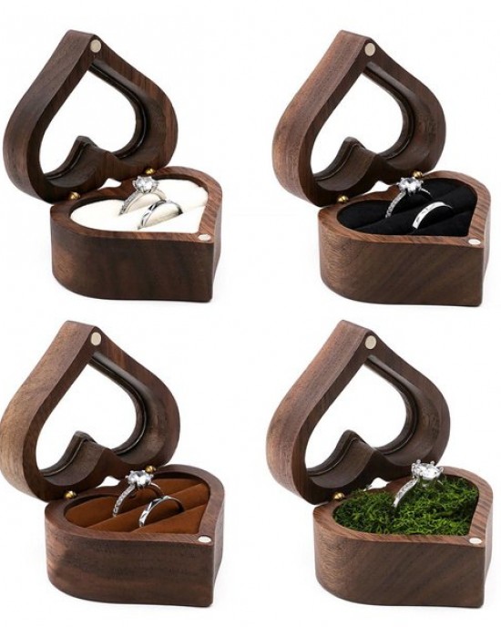 Ring Storage Box Wooden Box Proposal Engagement Wedding Ceremony Birthday Gift