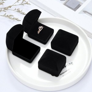 Velvet Ring Box Earrings Jewelry Case Storage Gift Proposal Engagement Wedding