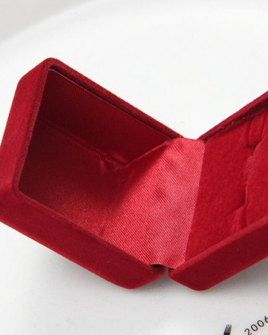 Velvet Ring Box Earrings Jewelry Case Storage Gift Proposal Engagement Wedding