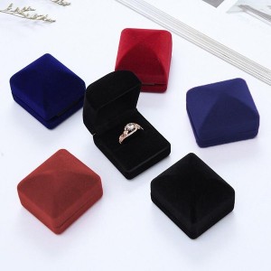 Velvet Ring Box Earrings Jewelry Case Storage Gift Proposal Engagement Wedding