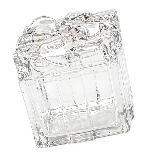 Glass Jewelry Box Candy Dish with Lid Rings Earring Trinket Storage Box Gift