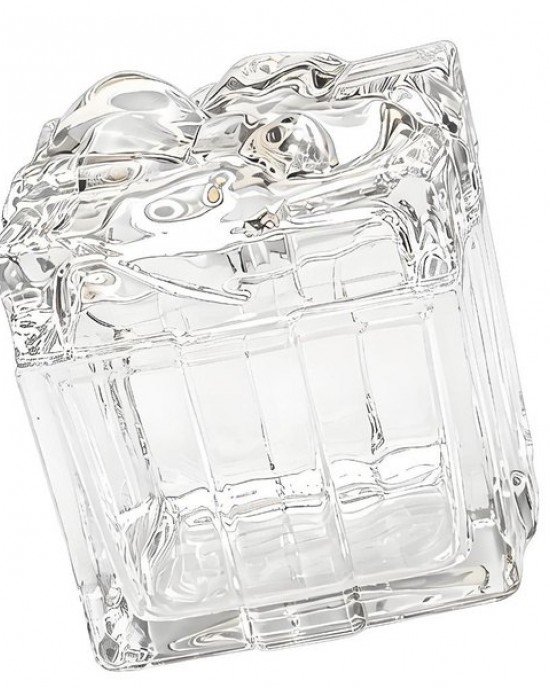 Glass Jewelry Box Candy Dish with Lid Rings Earring Trinket Storage Box Gift