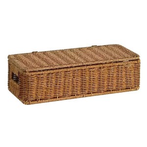 Wine Gift Wrapping Box With Lid Rectangular Woven Plastic Storage Basket For Household