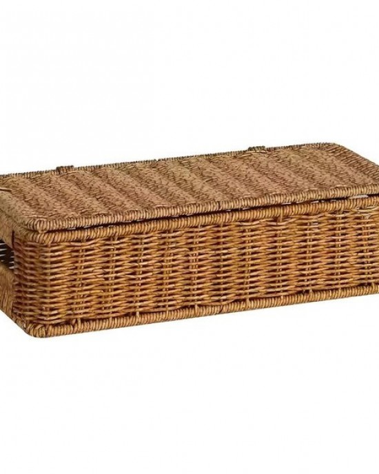 Wine Gift Wrapping Box With Lid Rectangular Woven Plastic Storage Basket For Household