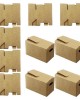 Pack of 6 Kraft Paper Miniature Boxes Easy to Assemble Small Item Storage Containers