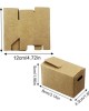 Pack of 6 Kraft Paper Miniature Boxes Easy to Assemble Small Item Storage Containers