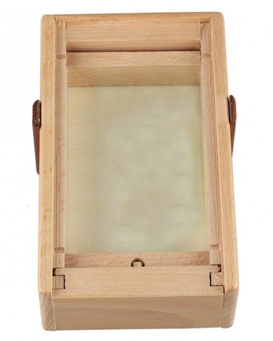 Wooden Money Box Collectible with Secret Compartments Painted Wooden Decorative Container
