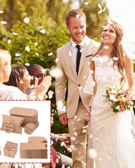 30Pcs Folding Paper Boxes Candy Chocolate Holder Wedding Gift Packaging Box 84b8
