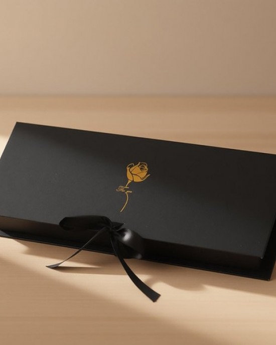 Cardboard Letter Combination Gift Box With Ribbon Flower Wrapping Container