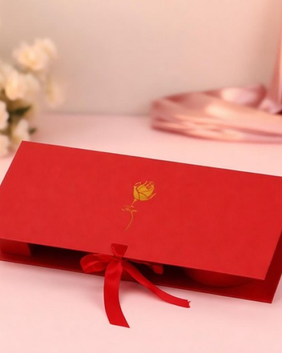 Cardboard Letter Combination Gift Box With Ribbon Flower Wrapping Container