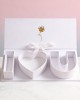 Cardboard Letter Combination Gift Box With Ribbon Flower Wrapping Container