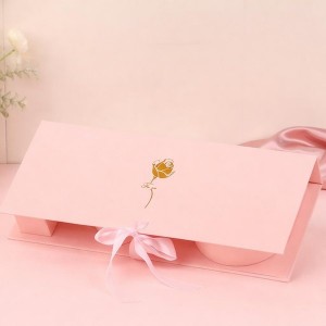 Cardboard Letter Combination Gift Box With Ribbon Flower Wrapping Container