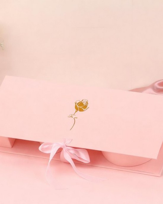 Cardboard Letter Combination Gift Box With Ribbon Flower Wrapping Container