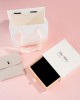 Elegant White Jewelry Storage Box Set with Velvet Pouches – Organizer for Earrings,