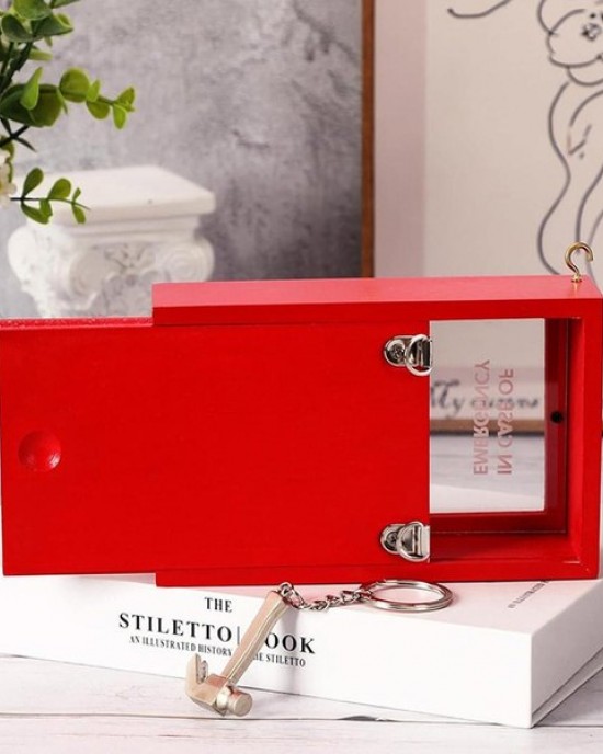 Wood Gift Box with Clear Acrylic Window Decorative Candy Holder for Holiday Presents