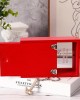 Wood Gift Box with Clear Acrylic Window Decorative Candy Holder for Holiday Presents