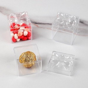 12Pcs Festival Candy Box Clear Plastic Party Treats Box For Gift Packaging