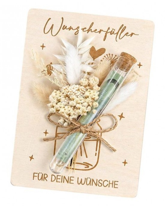 Unique Greeting Card Box With Dried Flower Gift for Birthdays With Money Tube