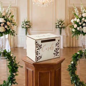 Elegant Wooden Wedding Card Holders Retro Style Decorative Storage Box For Party Decors