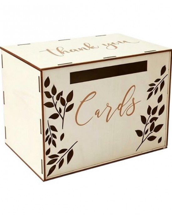 Elegant Wooden Wedding Card Holders Retro Style Decorative Storage Box For Party Decors