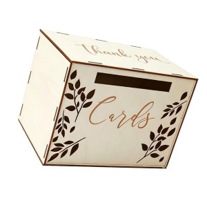 Elegant Wooden Wedding Card Holders Retro Style Decorative Storage Box For Party Decors