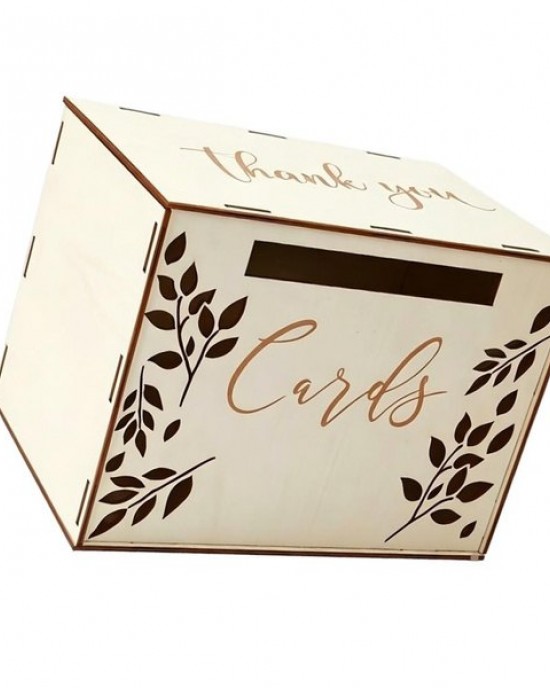 Elegant Wooden Wedding Card Holders Retro Style Decorative Storage Box For Party Decors