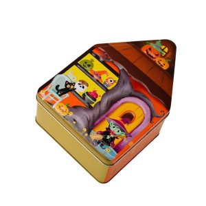 Small Item Metal House Box for Candy, Jewelry and Treat Storage, Container for Gift and