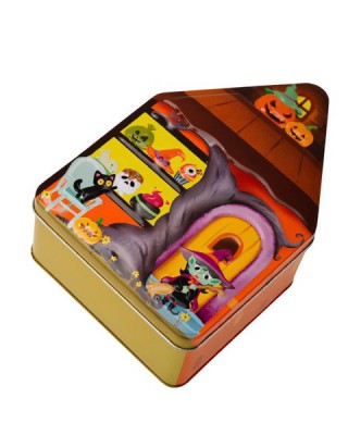Small Item Metal House Box for Candy, Jewelry and Treat Storage, Container for Gift and