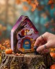 Small Item Metal House Box for Candy, Jewelry and Treat Storage, Container for Gift and