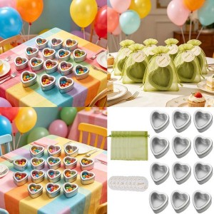 Heart Favor Boxes with Gift Bags and Label Cards for Weddings