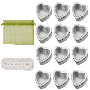 Heart Favor Boxes with Gift Bags and Label Cards for Weddings