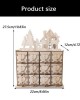 Holiday Advent Storage Box with Wooden Drawers for Small Gifts