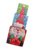 Holiday Gift Box Accent Set Paperboard Christmas Display for Indoor Shelf Home Entry